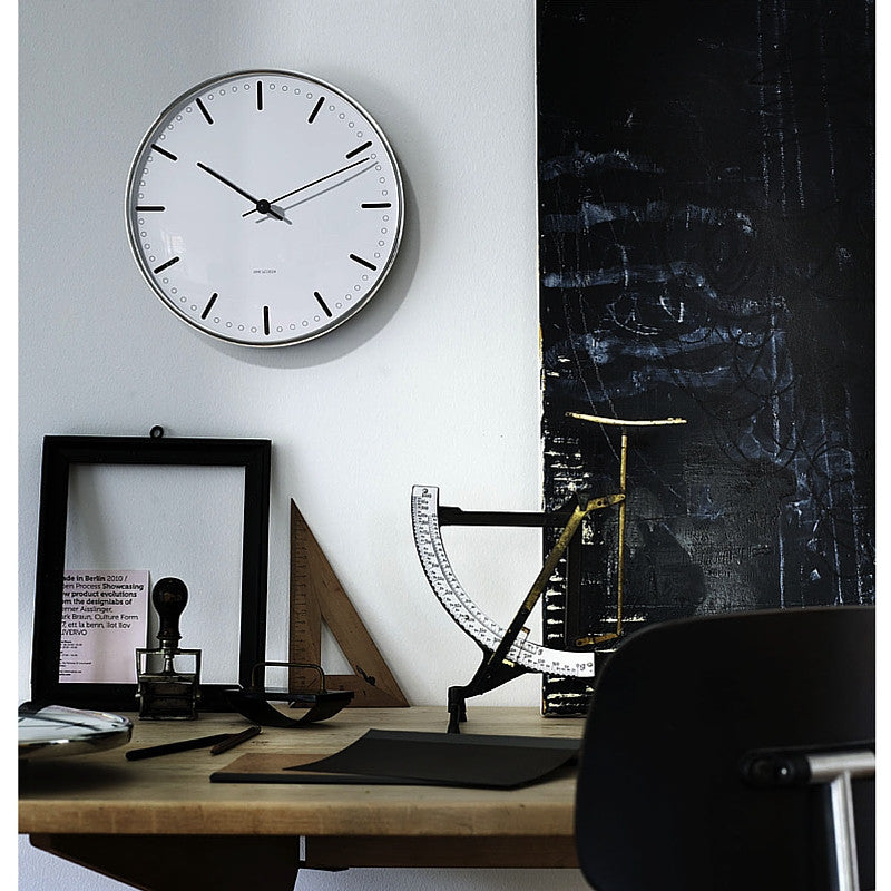 Arne Jacobsen City Hall Wall Clock In Situ by Rosendahl