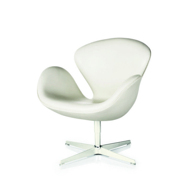 Arne Jacobsen Swan Chair White Leather Fritz Hansen