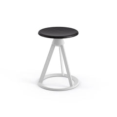 White Base Polished Ebonized Ash Seat
