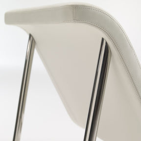Bernhardt Design Charles Pollock CP2 Lounge Chair White Leather Back Detail