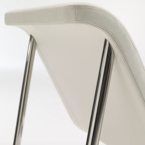 Bernhardt Design Charles Pollock CP2 Lounge Chair White Leather Back Detail
