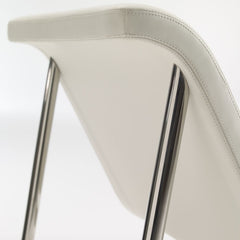Bernhardt Design Charles Pollock CP2 Lounge Chair White Leather Back Detail
