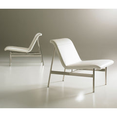 Bernhardt Design Charles Pollock CP2 Lounge Chairs White Leather in Studio