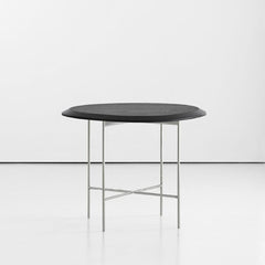 Bernhardt Design Float Side Table by Terry Crews Dark Walnut Top Small