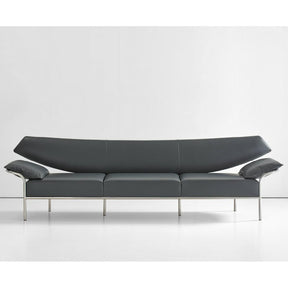 Ibis Sofa by Terry Crews for Benhardt Design in Charcoal Grey Leather