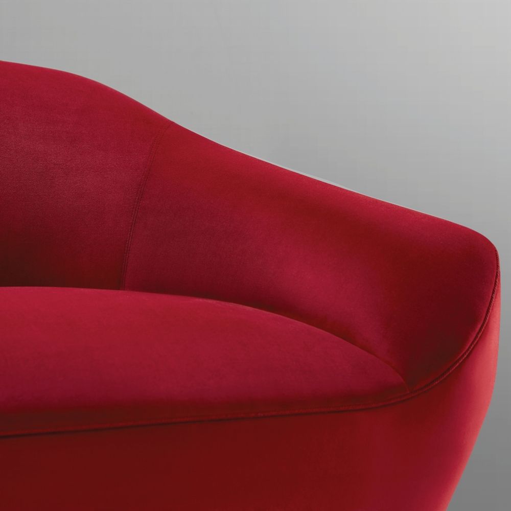 Bernhardt Design Terry Crews Becca Sofa Red Velvet Detail