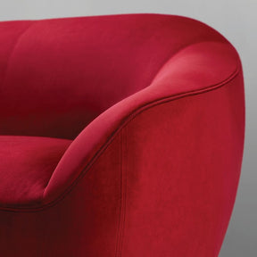 Bernhardt Design Terry Crews Becca Sofa Red Velvet Stitching Detail