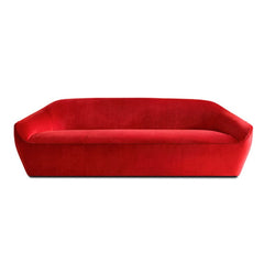 Bernhardt Design Terry Crews Becca Sofa Red Velvet