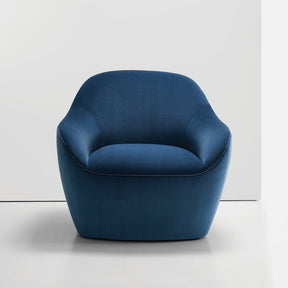 Bernhardt Design Terry Crews Becca Chair Blue Velvet Front