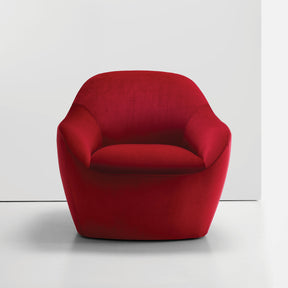 Bernhardt Design Terry Crews Becca Chair Red Velvet Front