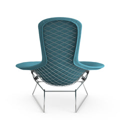 Bertoia Bird Chair from Behind with Teal Cover Knoll