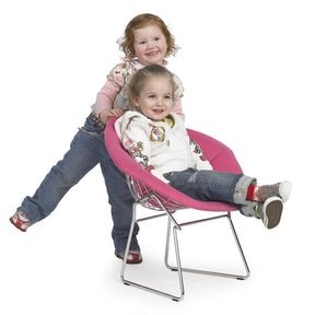 Children enjoying Bertoia Kids Diamond Chair