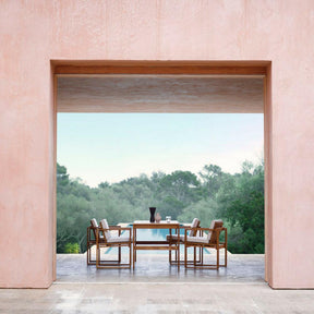 Teak Dining Table and Chairs outdoors by Bodil Kjaer for Carl Hansen and Son