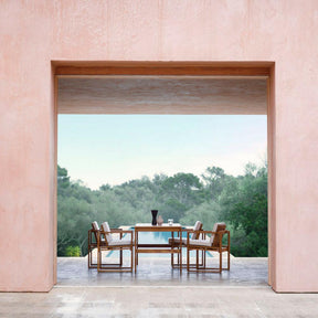 Teak Dining Table and Chairs outdoors by Bodil Kjaer for Carl Hansen and Son