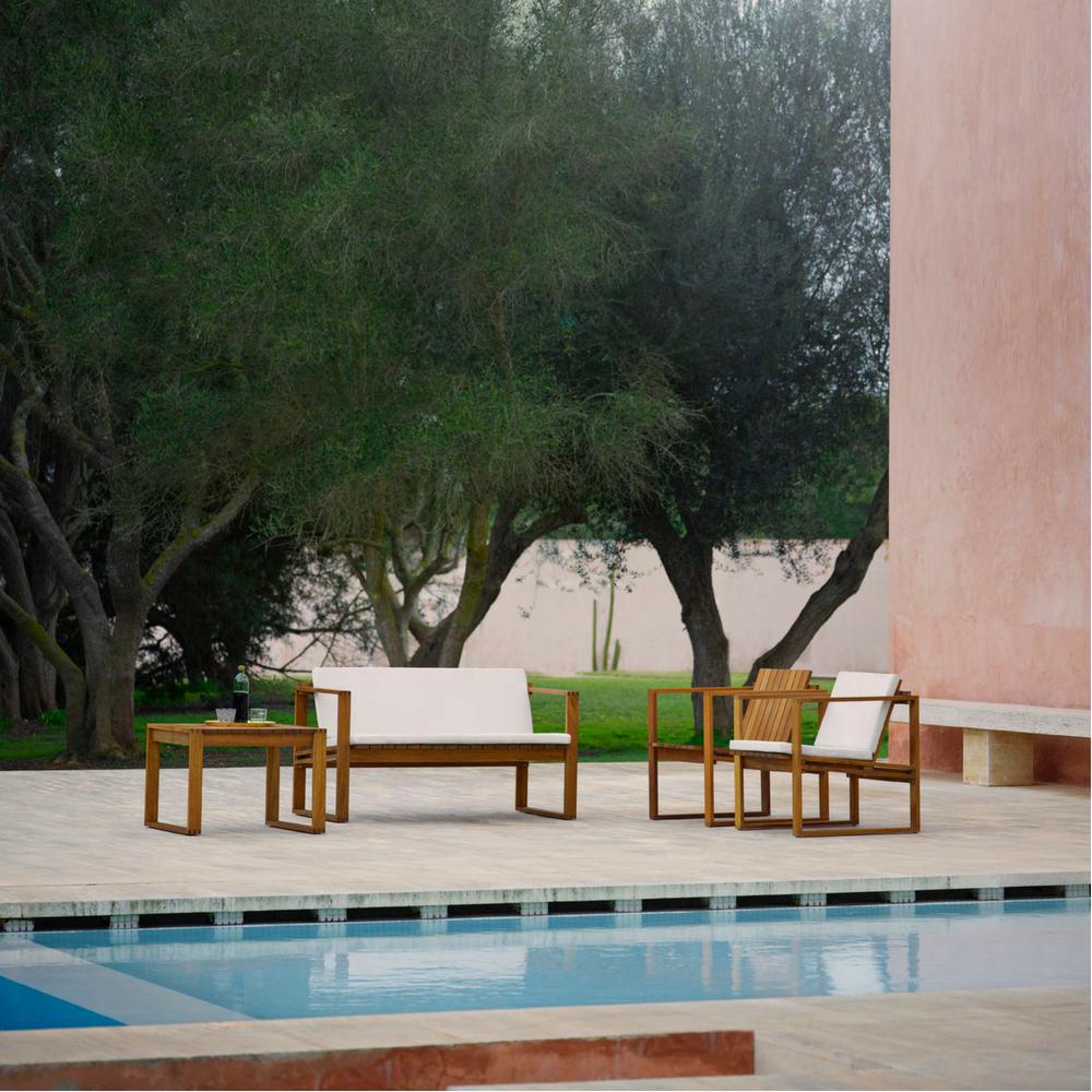 Bodil Kjaer Teak Lounge Chairs by Pool Carl Hansen and Son Outdoor Collection