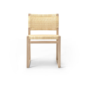 BM61 Cane Wicker Chair Oak Oiled by Børge Mogensen for Fredericia