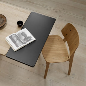 Oak Lacquered Søborg Chair by Børge Mogensen with C18 Dining Table for Fredericia