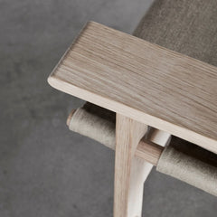 The Canvas Chair by Børge Mogensen for Fredericia Side Arm Oak Detail