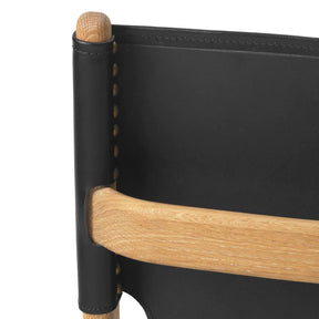 byLassen Saxe Chair Oiled Oak and Black Leather by Mogen Lassen