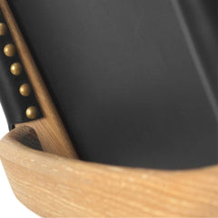 byLassen Saxe Chair Oiled Oak and Black Leather by Mogen Lassen