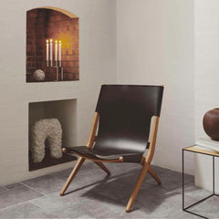 byLassen Saxe Chair Oiled Oak and Black Leather by Mogen Lassen