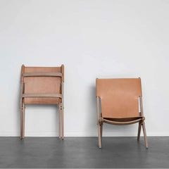 byLassen Saxe Chair Soap-Treated Oak and Natural Leather by Mogen Lassen
