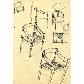 Carimate Chair Original Hand Drawings