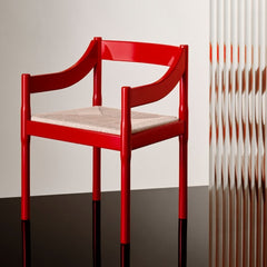 Fritz Hansen Carimate Chair by Vico Magistretti Red Styled