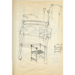 Vico Magistretti Carimate Chair Ideas Original Design Sketches