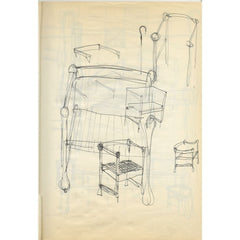 Vico Magistretti Carimate Chair Ideas Original Design Sketches
