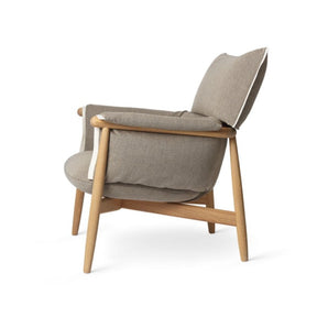 Carl Hansen EO15 Embrace Lounge Chair by EOOS in kvadrat ReWool 0218 with Oak White Oil Frame Side