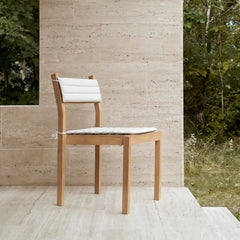 Carl Hansen AH501 Outdoor Raw Teak Dining Side Chair with Optional Cushions by Alfred Homann