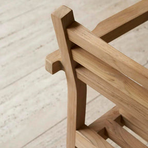 Carl Hansen AH502 Outdoor Raw Teak Dining Chair with Armrests by Alfred Homann