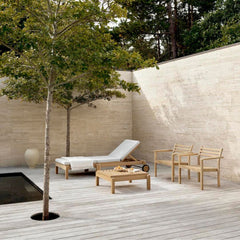 Carl Hansen AH601 Outdoor Lounge Chairs with the AH604 Lounger and AH604F Footrest by Alfred Homann