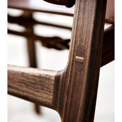 Borge Mogensen Huntsman Chair Walnut Mortise and Tenon Joinery Detail Carl Hansen & Son