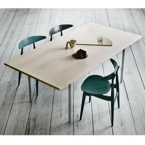 Wegner green lacquer CH33 Dining Chairs and Table in Room Carl Hansen and Son