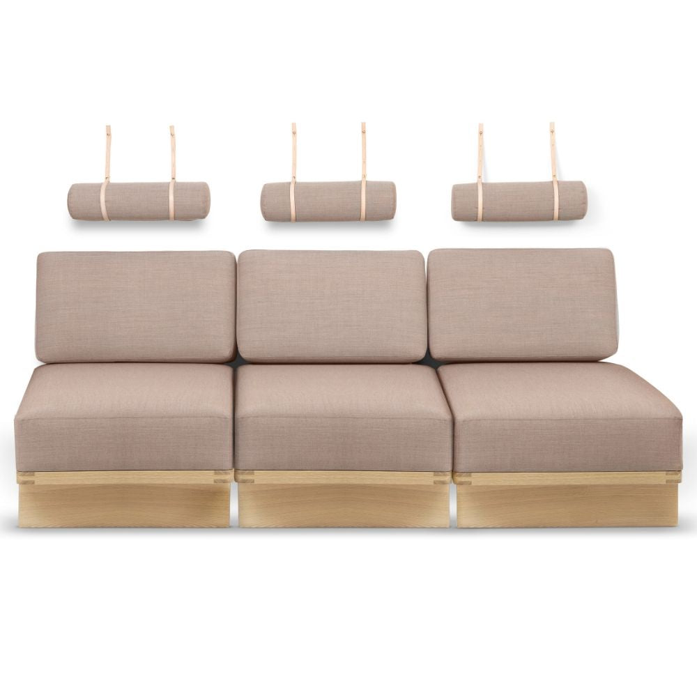 3 Daybeds + 3 Back Cushions + 3 Round Cushions