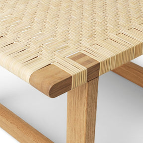 Carl Hansen BM0488S Bench Side Table by Borge Mogensen Cane Detail