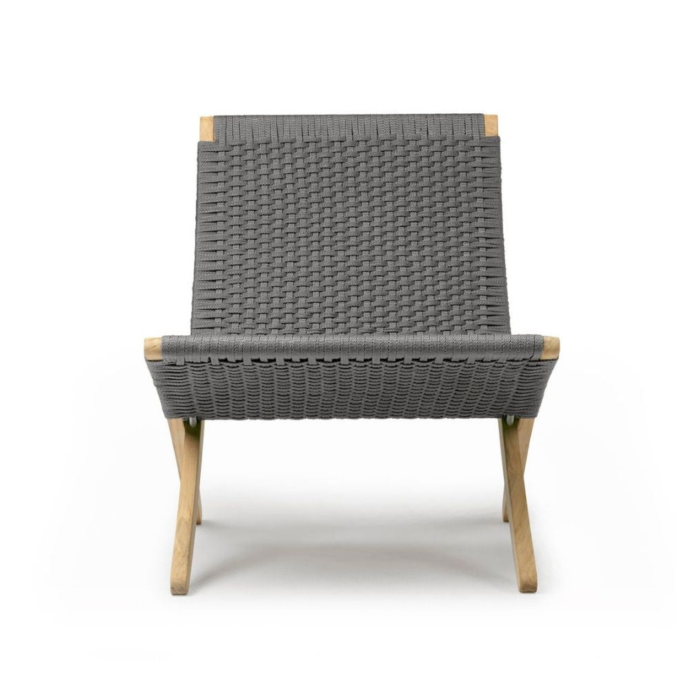 Carl Hansen Cuba Chair for Outdoors MG501 with Charcoal Rope Front