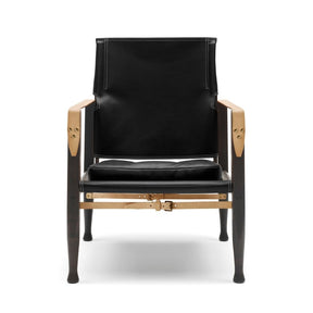 Carl Hansen Safari Chair KK47000 Black Leather Smoked Ash