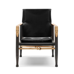 Carl Hansen Safari Chair KK47000 Black Leather Smoked Ash