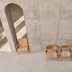 Carl Hansen Wegner CH26, CH22, and CH25 at Barcelona Sculptor's House