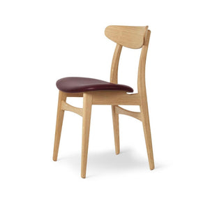 Carl Hansen Wegner CH30 Dining Chair Oak and Leather Side