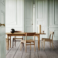 Carl Hansen Wegner CH327 Dining Table in Copenhagen Dining Room with CH23 Dining Chairs