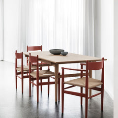 Carl Hansen Wegner CH327 Dining Table in room with CH36 and CH37 Shaker Dining Chairs