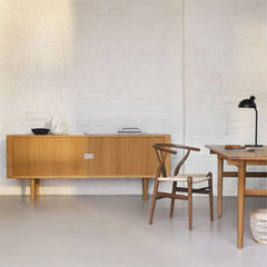 carl hansen wegner ch825 sideboard in home office with wishbone chair and CH327 table