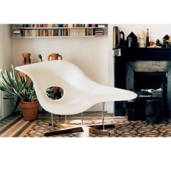 Charles and Ray Eames La Chaise White In Room Vitra