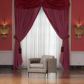 Charleston Forge Springhouse Lounge Chair at the Greenbrier with Crystal Sconces