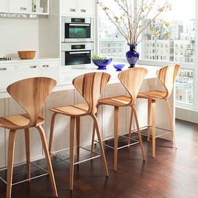 Cherner Counter Stools Natural Red Gum in City Kitchen