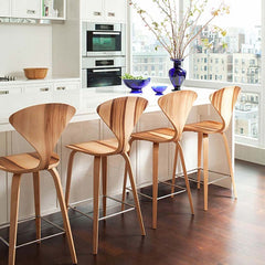 Cherner Counter Stools Natural Red Gum in City Kitchen